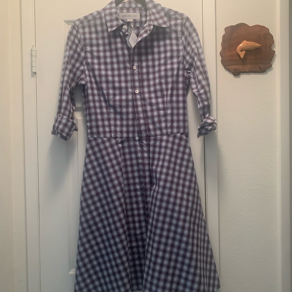 Serena & Lily plaid Dress NWT